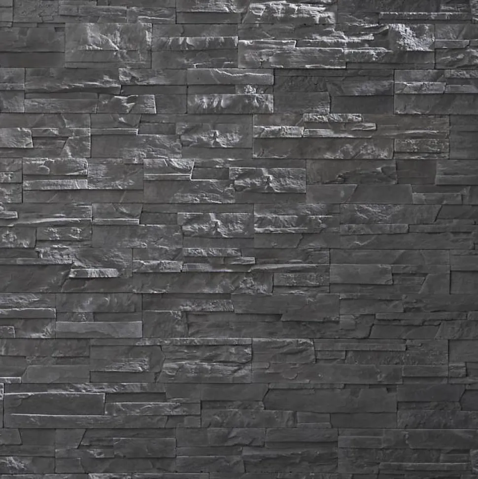 Parement imitation pierre graphite béton 0,52 m2