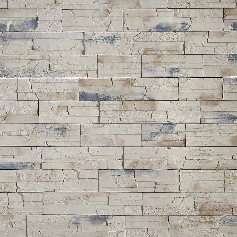 Parement imitation pierre alaska beige bleuté 0,52 m2