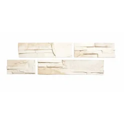 Parement imitation pierre beige béton 0,52 m2
