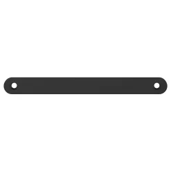 Plaque de poignée de porte Minzh GoodHome noir mat 190 x 7 mm