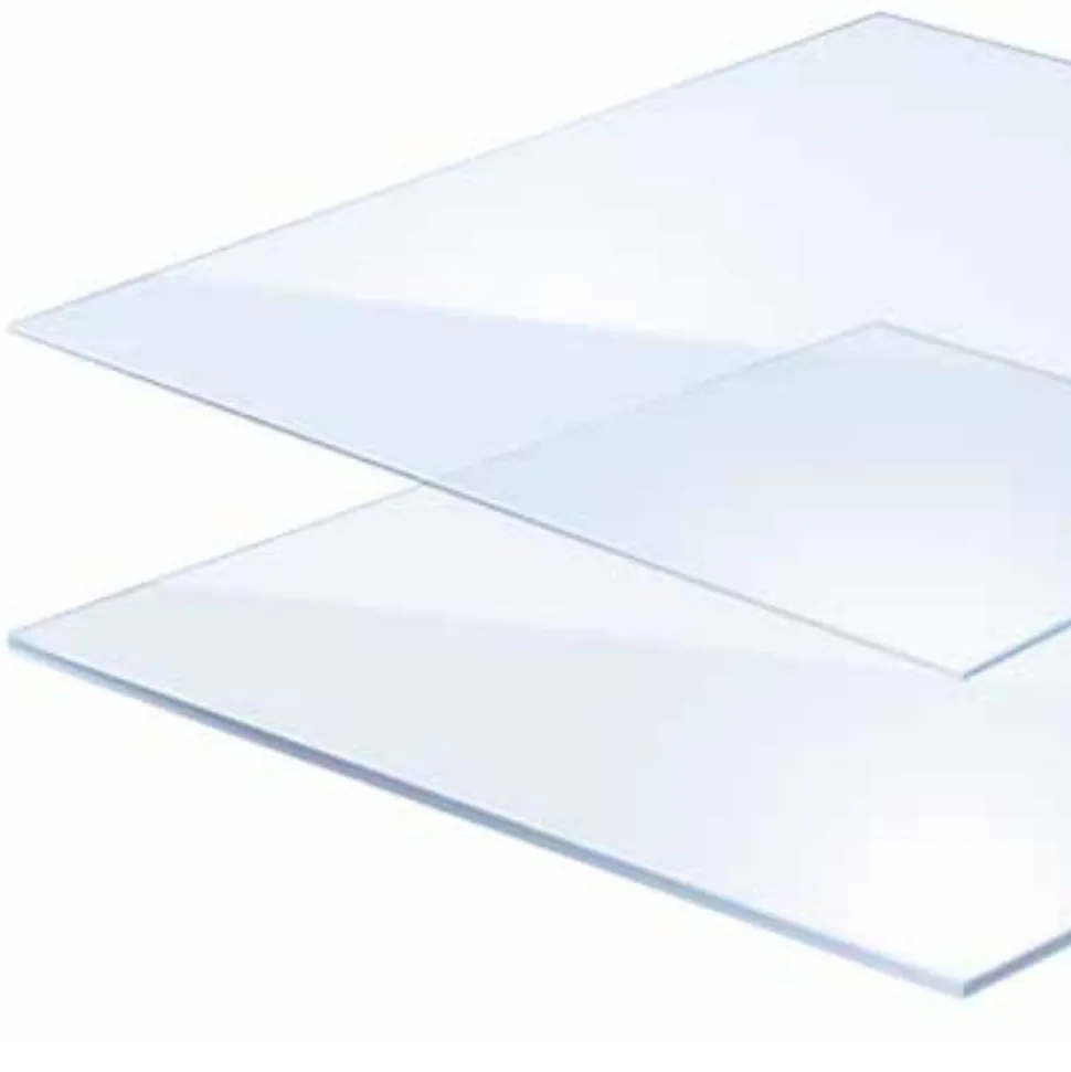 Plaque de verre synthétique Polyglass clair lisse translucide 100x50cm ép. 2 mm Sedpa