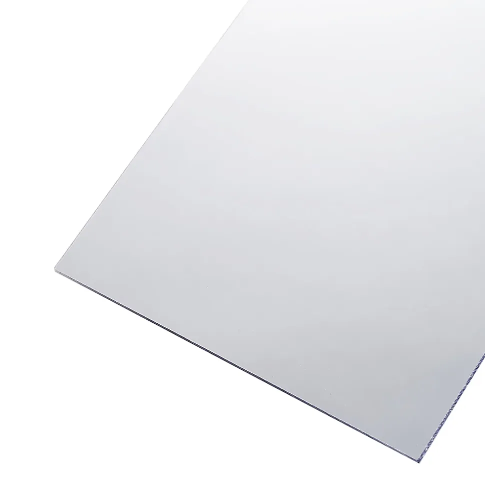Plaque de verre synthétique Polyglass clair lisse translucide 50x50cm ép. 2mm Sedpa