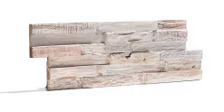Plaquette de parement intérieur White Wash bois blanc (vendu à la pièce)