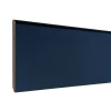 Plinthe arêtes vives avec bord arrondi MDF papier noir glossy 240 x 8 cm, ép.14 mm
