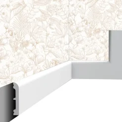 Plinthe décorative Cimaises et Plus P03 - 7,5x1,3x200cm (h x p x L) - moulure d