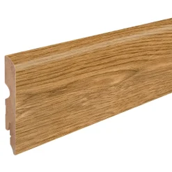 Plinthe MDF, effet chêne miel Goodhome, décor 160, H.8 cm x L.220 cm x ép.13 mm, résistant à l'eau, (vendue à la pièce)