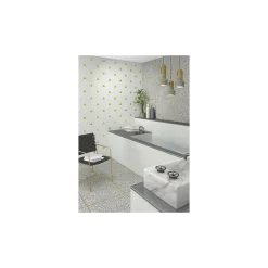 Plinthes pour Carrelage grès cérame effet terrazzo PORTOFINO - Gris Moyen - Plinthe 60x10 cm boîte de 01.02 ml - Gris Moyen