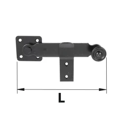 Poignée de fléau avec support acier noir L.140 mm Afbat