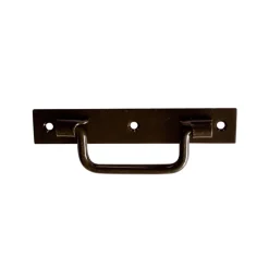Poignée sur platine Afbat acier noir l.120 mm