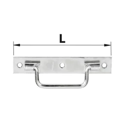 Poignée sur platine Afbat acier noir l.140 mm