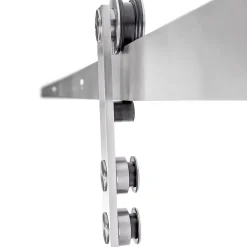Porte coulissante complète Schulte 90x208 - verre de sécurité - porte vitrée - décor dépoli - système apparent