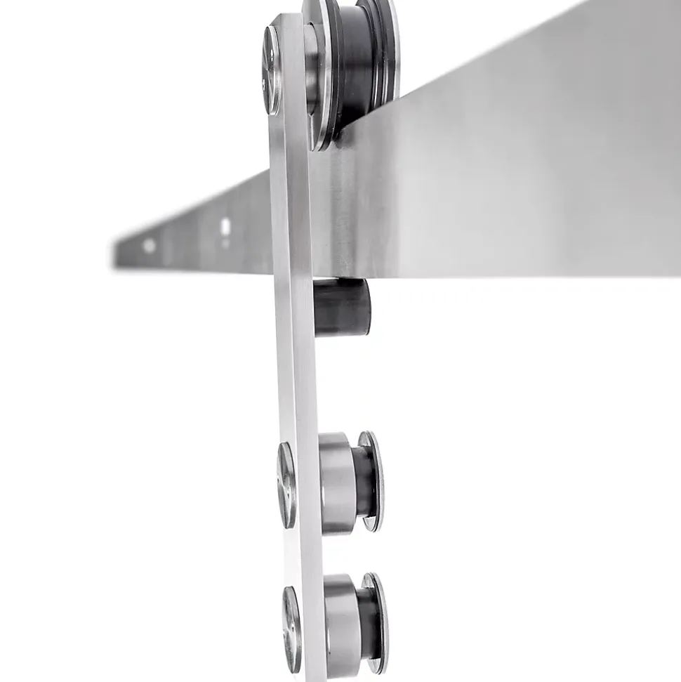 Porte coulissante complète Schulte 90x208 - verre de sécurité - porte vitrée - décor dépoli - système apparent