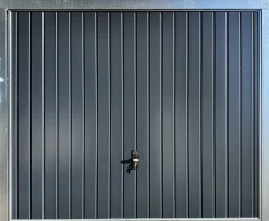 Porte de garage basculante grise l.240 x H.200 cm x Ep.20 mm