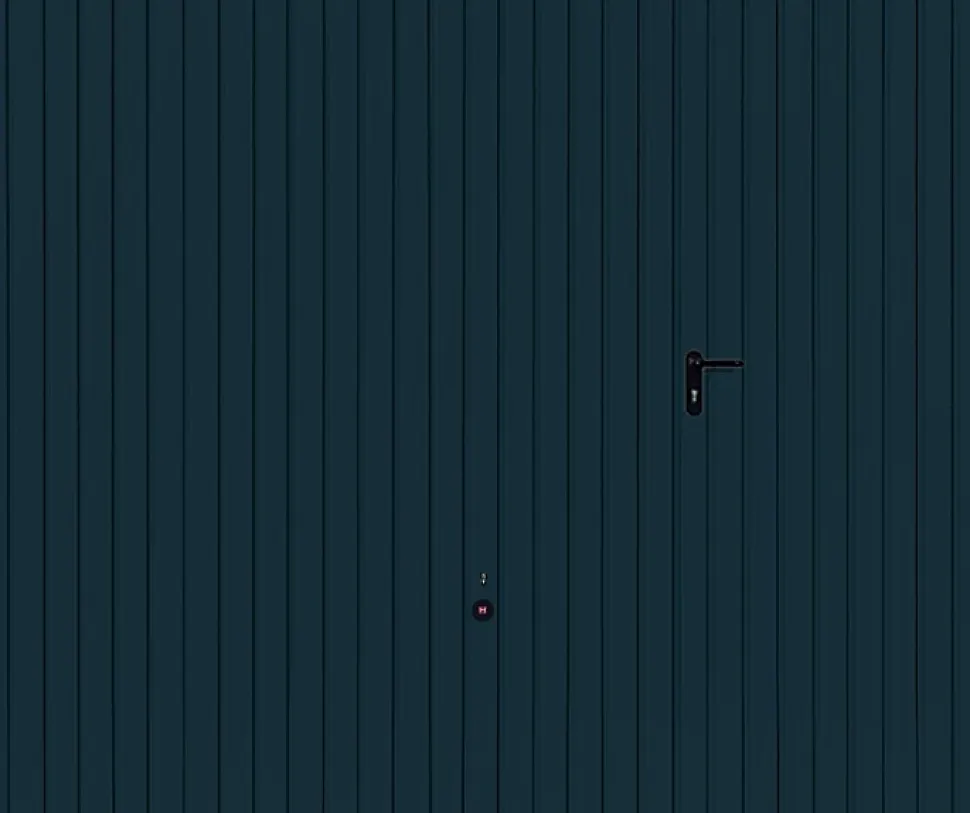 Porte de garage basculante avec portillon à droite Hormann gris anthracite - l.237,5 x h.200 cm