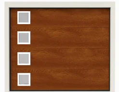 Porte de Garage Sectionnelle Motorisée 300x300 RIGA - Imitation Bois Mat (Wood Flat)