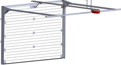 Porte de garage sectionnelle motorisée Noir 9005 l.300 x H.200 cm x Ep.40 mm