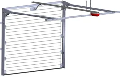 Porte de garage sectionnelle motorisée Noir 9005 l.240 x H.200 cm x Ep.40 mm