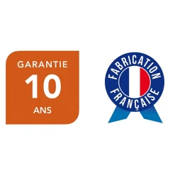 Porte de garage sectionnelle motorisée Noir 9005 l.240 x H.200 cm x Ep.40 mm