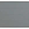 Porte de garage sectionnelle effet rainuré gris avec moteur Somfy L254 x H218 cm - NORIA
