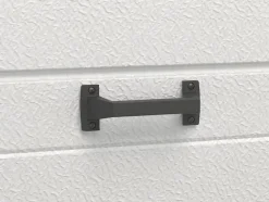 Porte de garage sectionnelle effet rainuré gris avec moteur Somfy L254 x H218 cm - NORIA