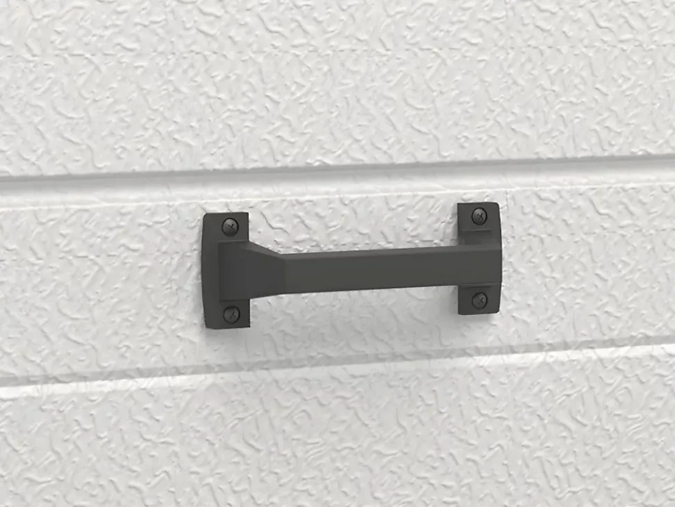 Porte de garage sectionnelle effet rainuré gris avec moteur Somfy L254 x H218 cm - NORIA