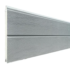 Porte de garage sectionnelle motorisée Blanc Woodgrain l.300 x H.300 cm x Ep.40 mm
