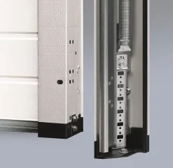 Porte de garage sectionnelle acier Hormann WoodGrain blanc RAL 9006 - l.300 x h.212,5 cm - motorisée