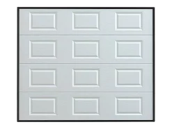 Porte de garage sectionnelle à cassette blanc avec moteur Somfy L254 x H218 cm - CAOPAS