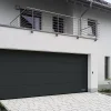 Porte de garage sectionnelle acier Hormann SandGrain gris anthracite RAL 7016 - l.300 x h.200 cm - motorisée