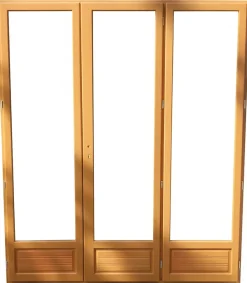 Porte Fenetre Bois 3 Vantaux H215 X L180 Cotes Tableau Gd Menuiseries