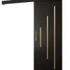 Portes coulissantes Salwador Y 80x204 cm (Noir / Noir / Or)