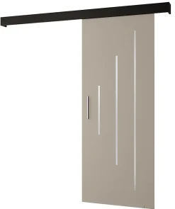 Portes coulissantes Salwador Y 90x204 cm (Cachemire / Noir / Argent)