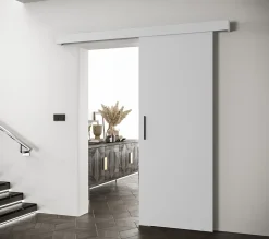 Portes coulissantes Salwador I 70x204 cm (Blanc / Blanc / Noir)