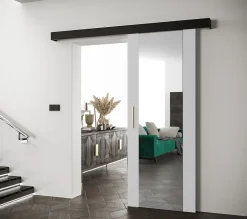 Portes coulissantes Salwador II 70x204 cm (Blanc / Noir / Or)
