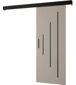 Portes coulissantes Salwador Y 80x204 cm (Cachemire / Noir / Noir)