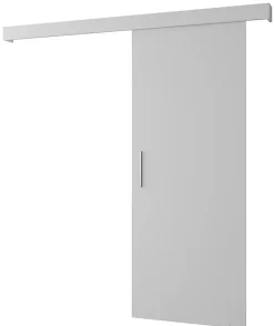 Portes coulissantes Salwador I 70x204 cm (Blanc / Blanc / Argent)