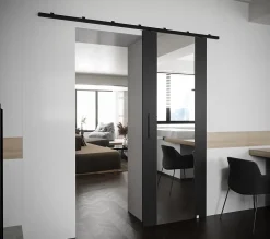 Portes coulissantes Zonda II 80x204 cm (Noir)