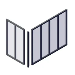 Poteau d'angle pour verrière d'intérieur Optimum
