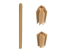 Poteau d'angle pour verrière atelier en aluminium thermolaqué 105 cm naturel clair - BAYVIEW