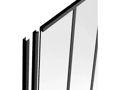 Poteau de terminaison pour verrière en aluminium thermolaqué - H130 cm - Noir - BAYVIEW