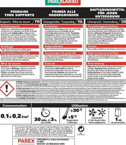 Primaire tous supports Parexlanko 0,5L