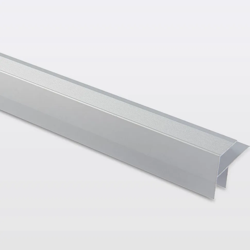 Profilé de rénovation de marche en aluminium décor métal mat GoodHome 16 x 25 x 1800 mm