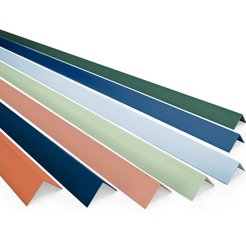 QUEST Cornière PVC 20x20 mm de protection et de décoration, baguette d'angle de finition, profilé L, KT, rigide, vert clair, 150 c