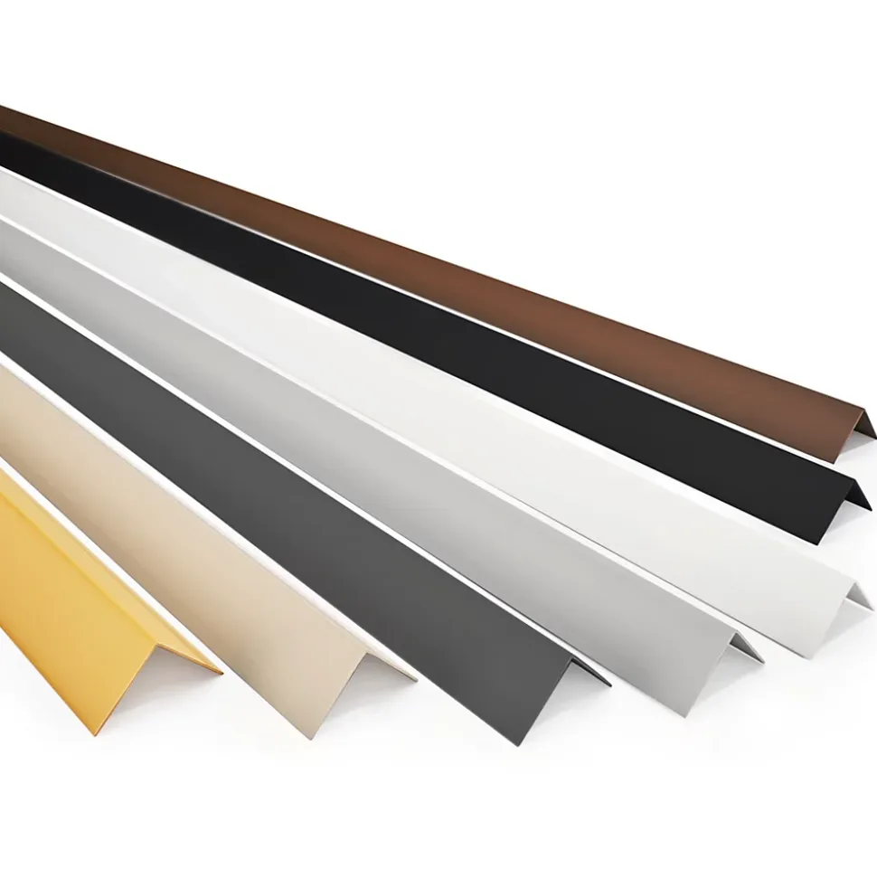 QUEST Cornière PVC 20x20 mm de protection et de décoration, baguette d'angle de finition, profilé L, KT, rigide, vert clair, 150 c