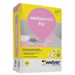 Ragréage autolissant fibré polyvalent (P3R FIBRE) WEBER.NIV FOR - Sac de 25 Kg