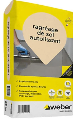 Ragréage de sol autolissant Weber 25kg