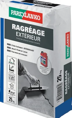 Ragréage extérieur 25 kg Parexlanko gris