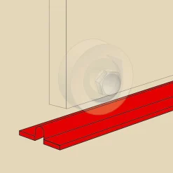 Rail gorge ronde à visser acier ø16 mm x L.2000 x l.58 mm Afbat