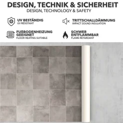 Revêtement de sol sur mesure Atlantic Zala 997M Largueur 100 x 50 cm - Floordirekt