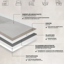 Revêtement de sol sur mesure Atlantic Zala 997M Largueur 100 x 50 cm - Floordirekt